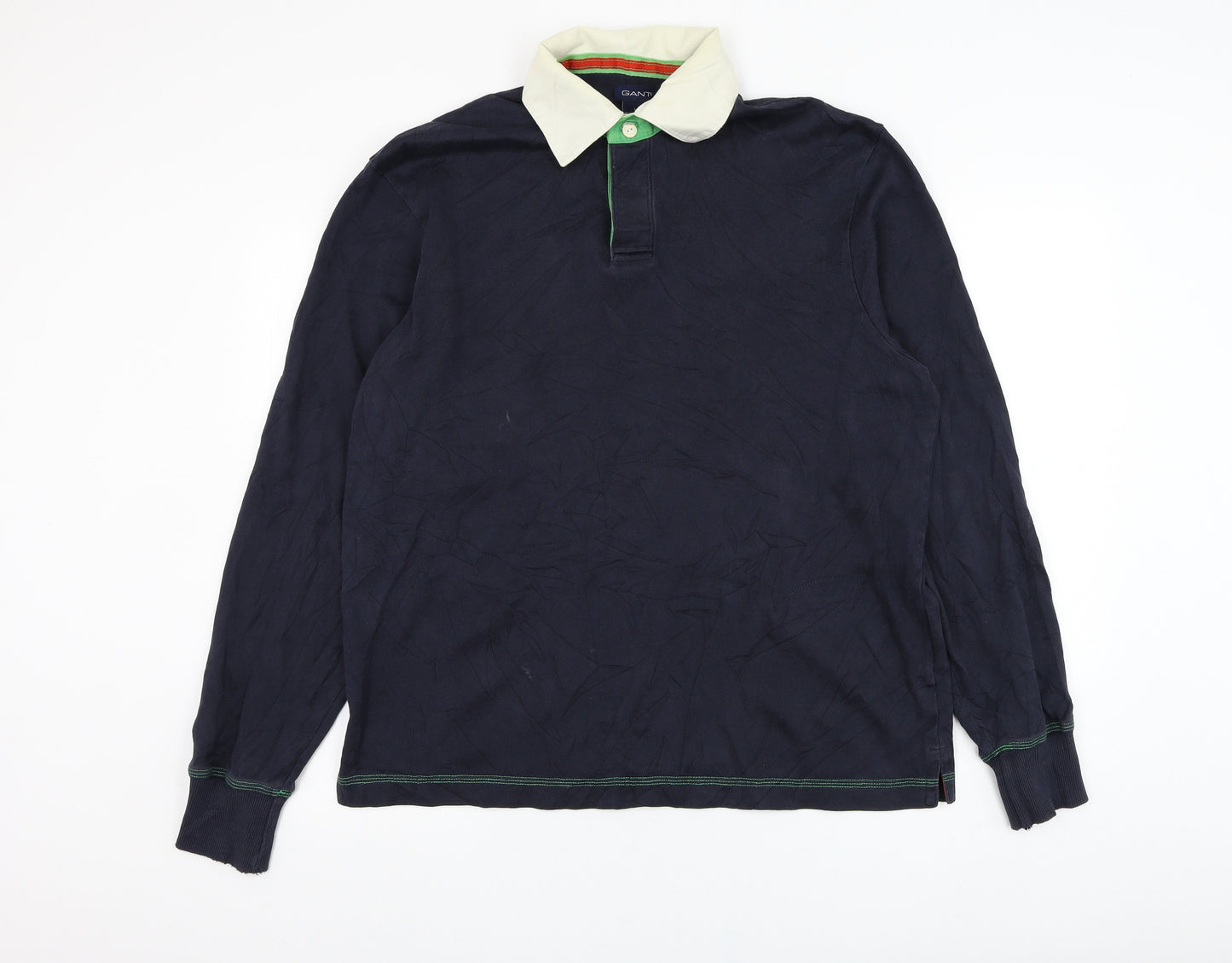 GANT Mens Blue  Cotton Henley Sweatshirt Size L