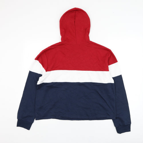Ambience Womens Blue  Cotton Pullover Hoodie Size L  Pullover