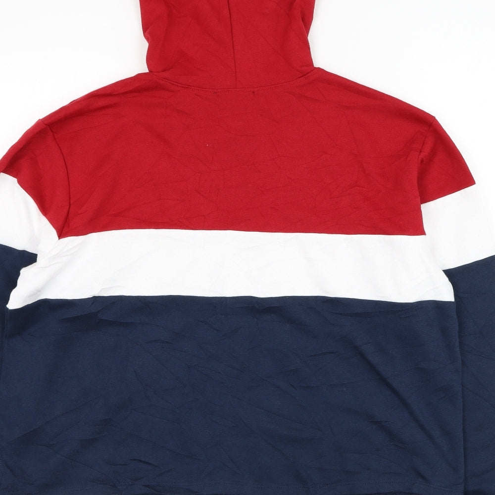 Ambience Womens Blue  Cotton Pullover Hoodie Size L  Pullover