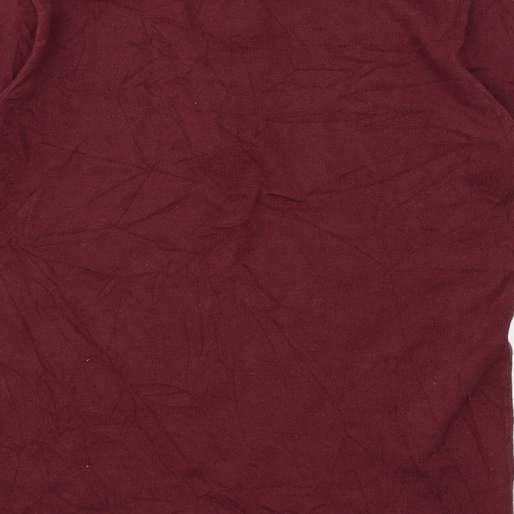 NEXT Boys Red  Cotton Basic Polo Size 12 Years Collared Pullover