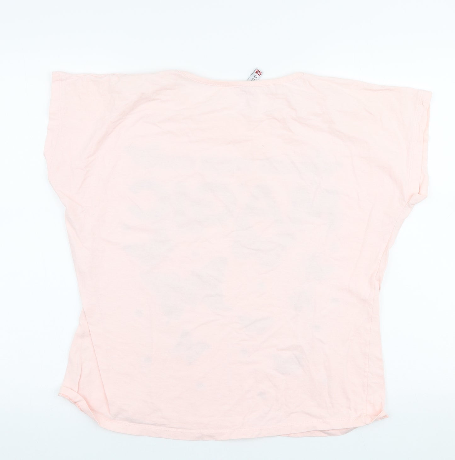 Namso Womens Pink  100% Cotton Jersey T-Shirt Size 3XL Round Neck - Butterfly