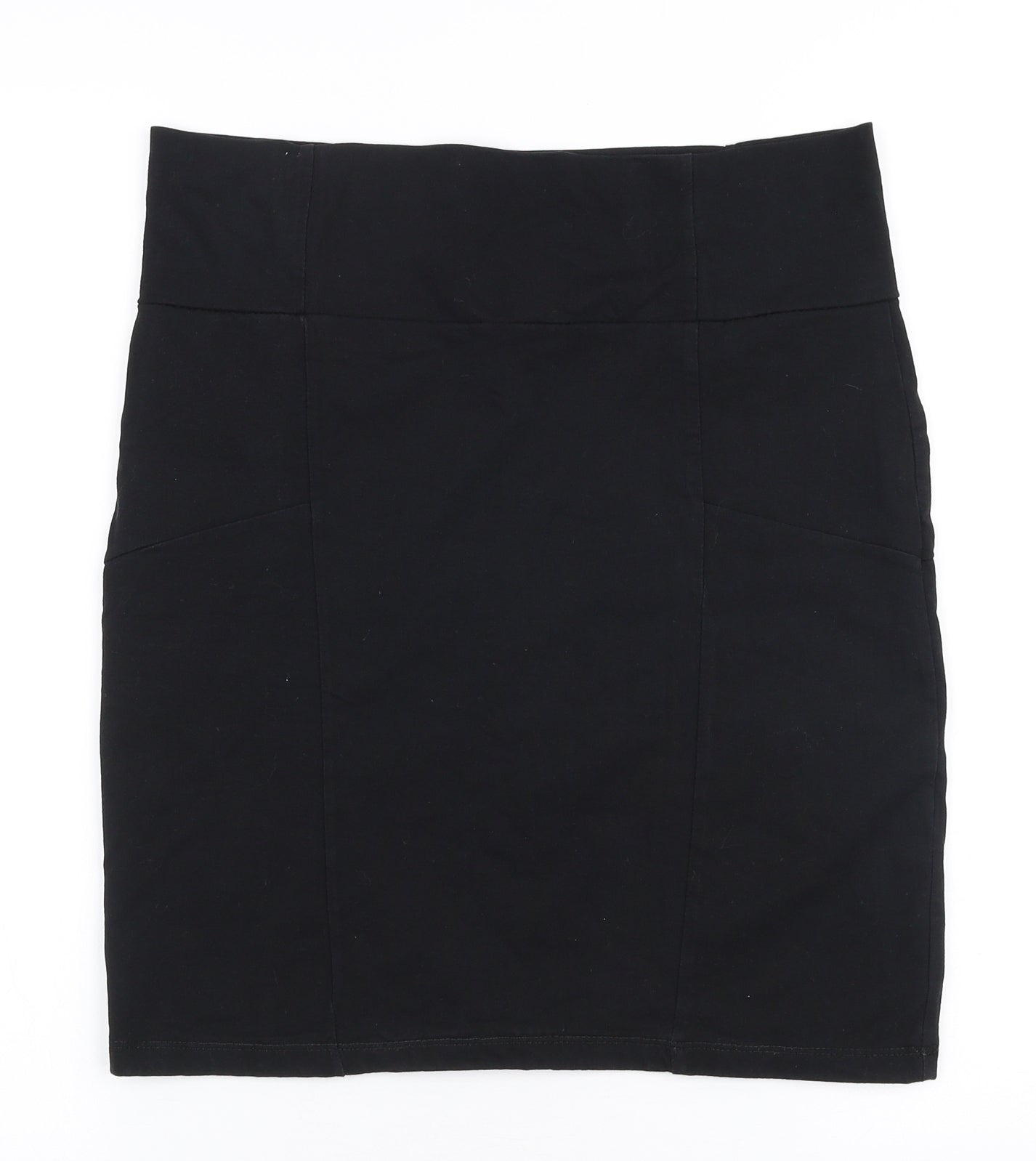 New Look Womens Black  Polyester A-Line Skirt Size 12