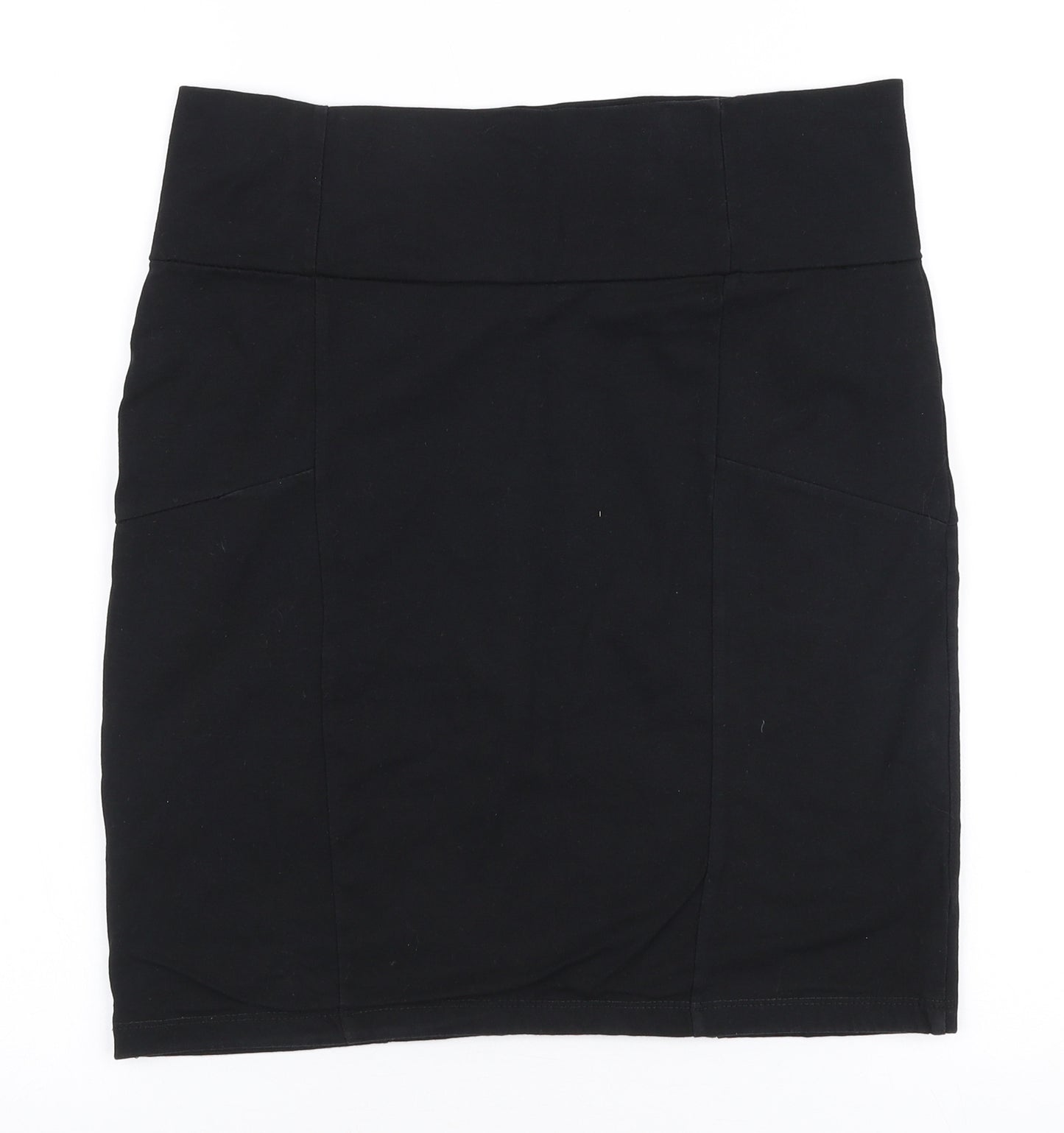 New Look Womens Black  Polyester A-Line Skirt Size 12