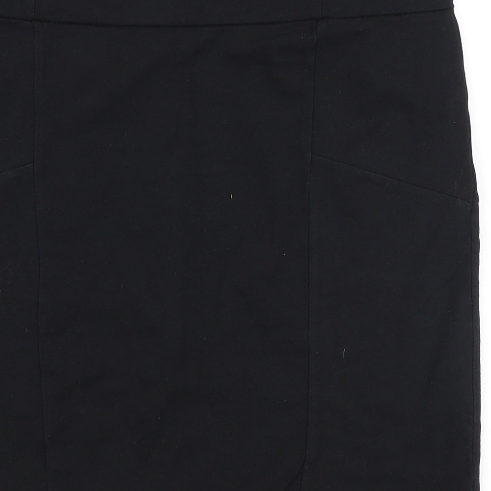 New Look Womens Black  Polyester A-Line Skirt Size 12