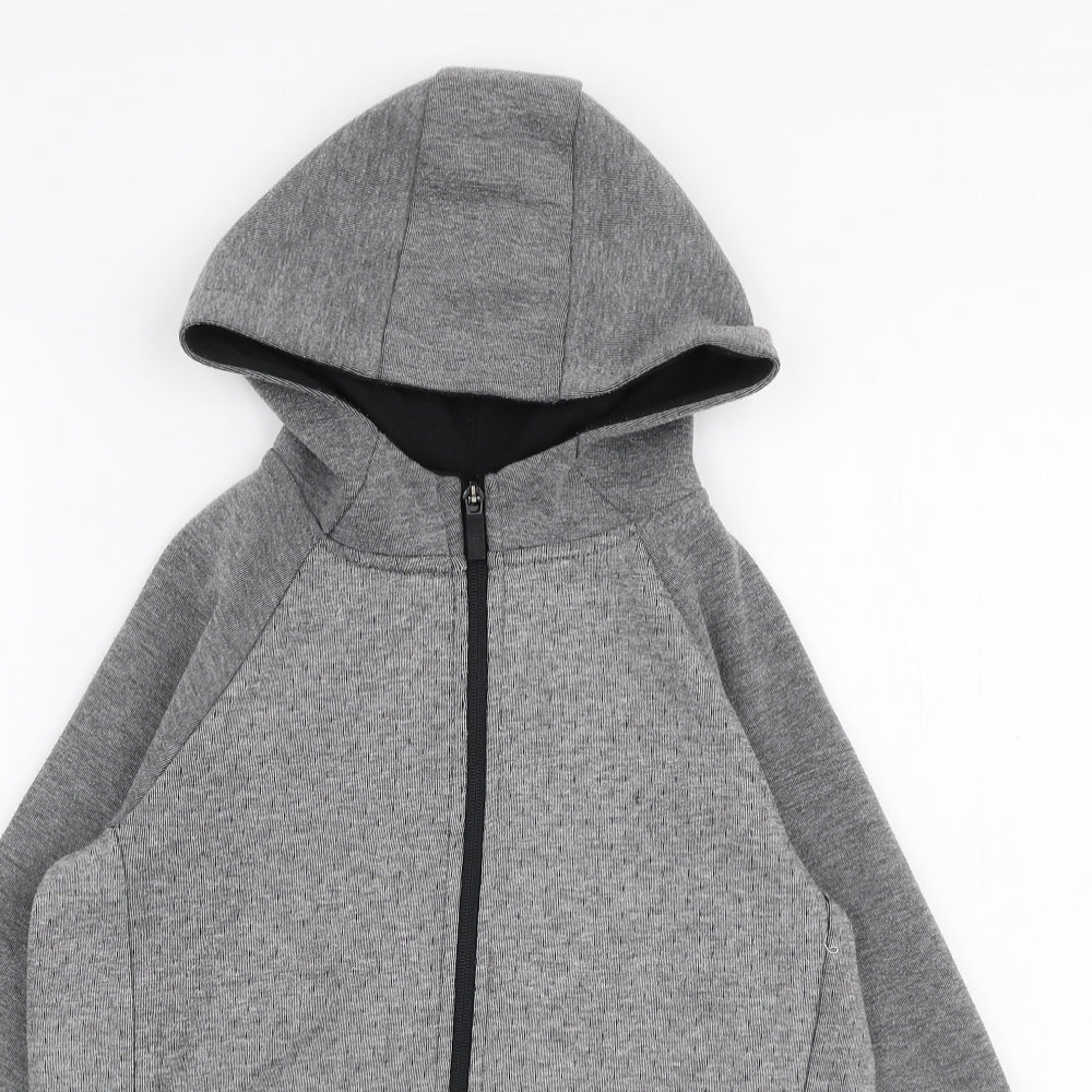 Primark Boys Grey  Polyester Full Zip Hoodie Size 9-10 Years  Zip