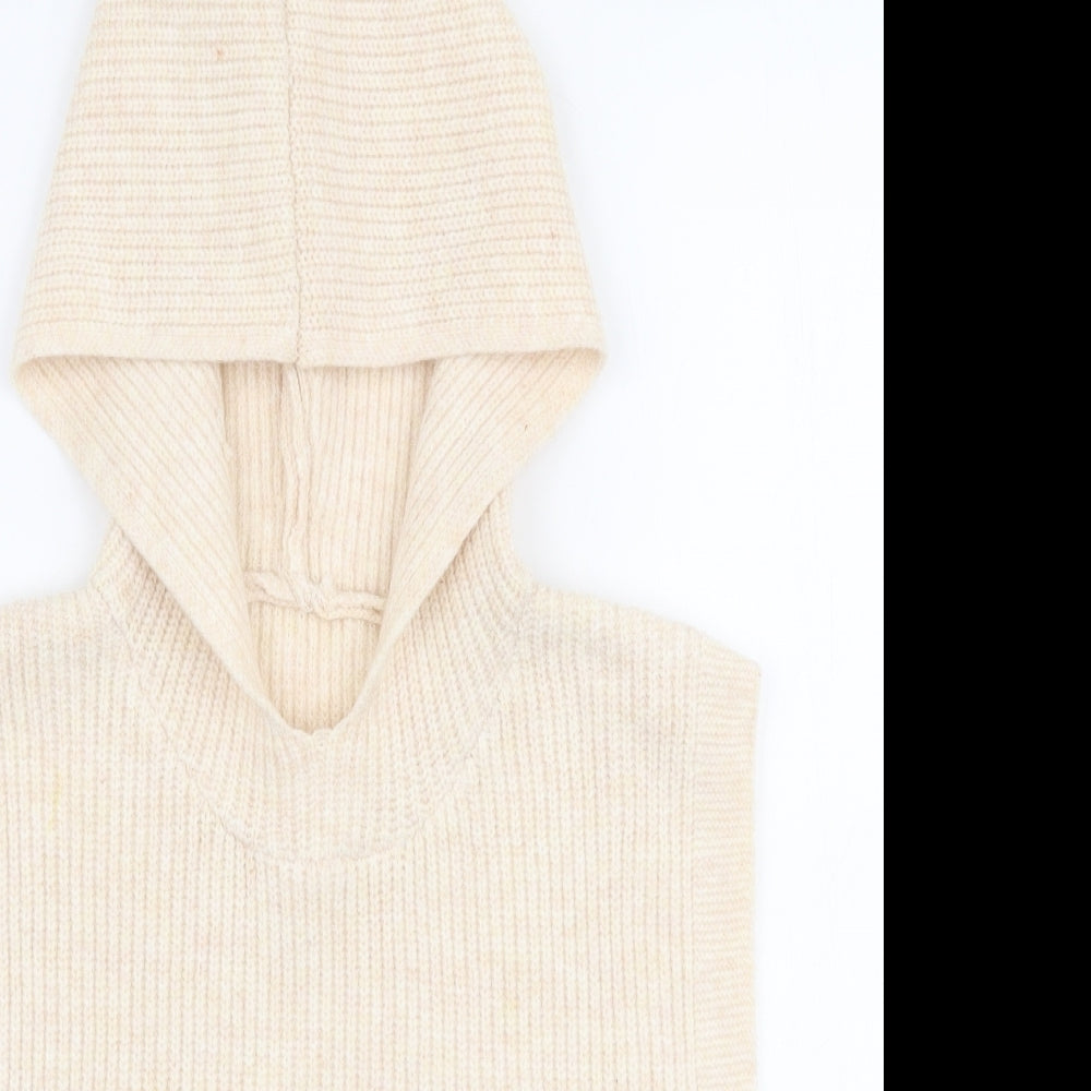 Primark Girls Beige Round Neck  Polyester Cape Jumper One Size  Pullover