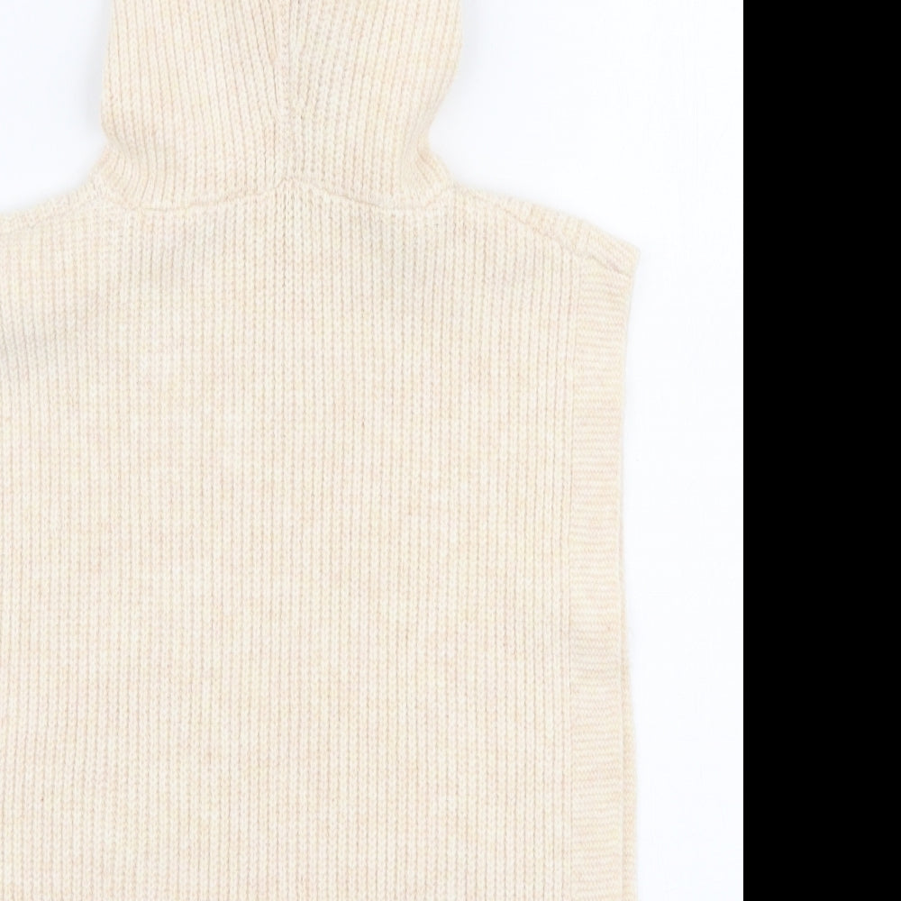 Primark Girls Beige Round Neck  Polyester Cape Jumper One Size  Pullover