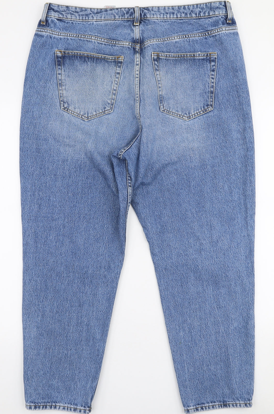 NEXT Womens Blue  100% Cotton Mom Jeans Size 36 in L26 in Regular Zip