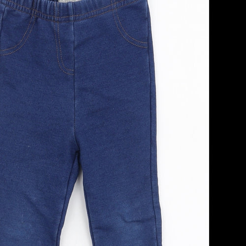 Primark Girls Blue  Cotton Capri Leggings Size 18-24 Months  Pullover