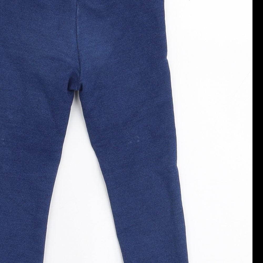 Primark Girls Blue  Cotton Capri Leggings Size 18-24 Months  Pullover