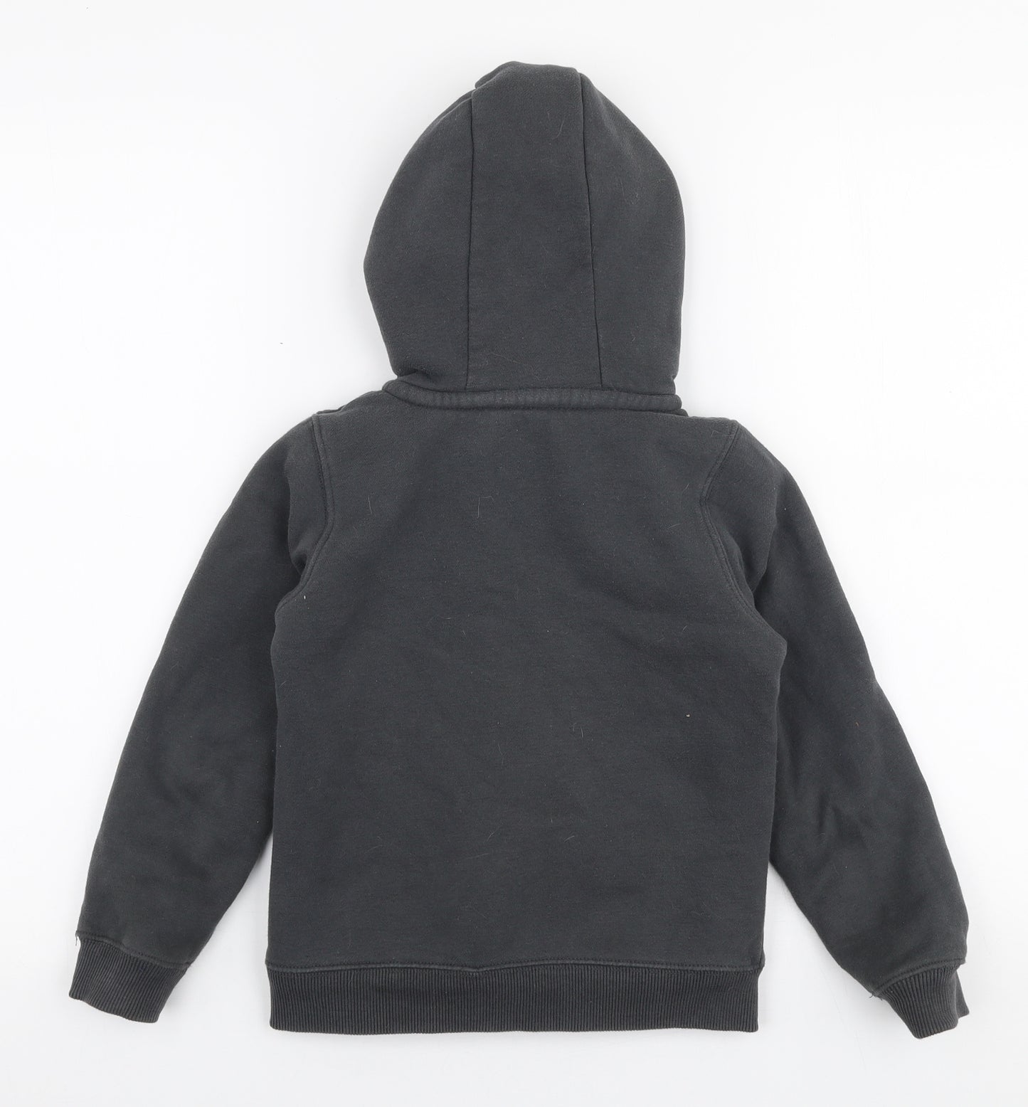 Nutmeg Girls Grey  Cotton Pullover Hoodie Size 7-8 Years  Zip