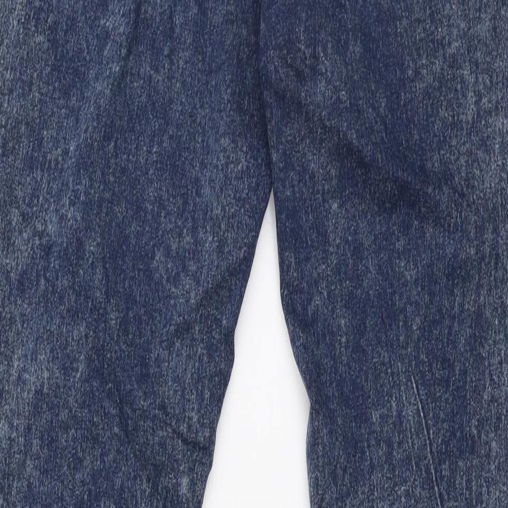 Topshop Womens Blue  Cotton Skinny Jeans Size 30 in L36 in Slim Zip