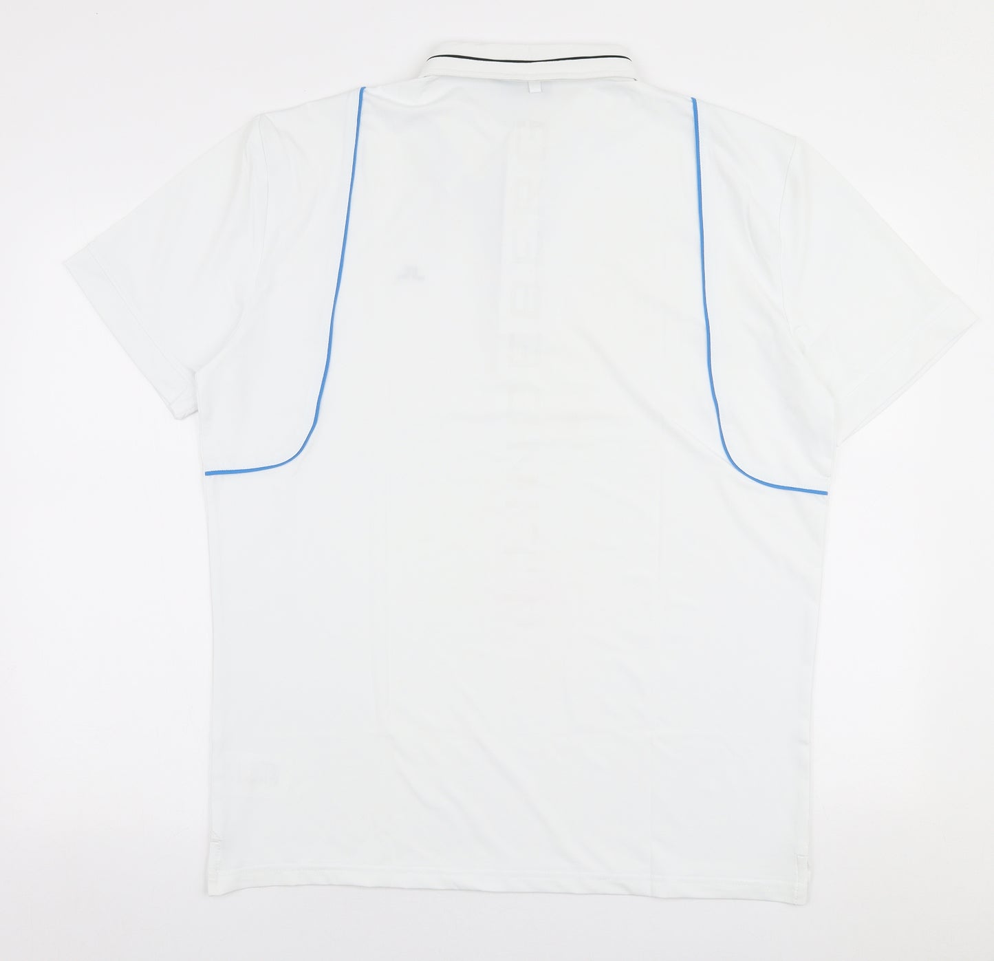 J.Lindeberg Mens White  Polyester  Polo Size XL Collared Button