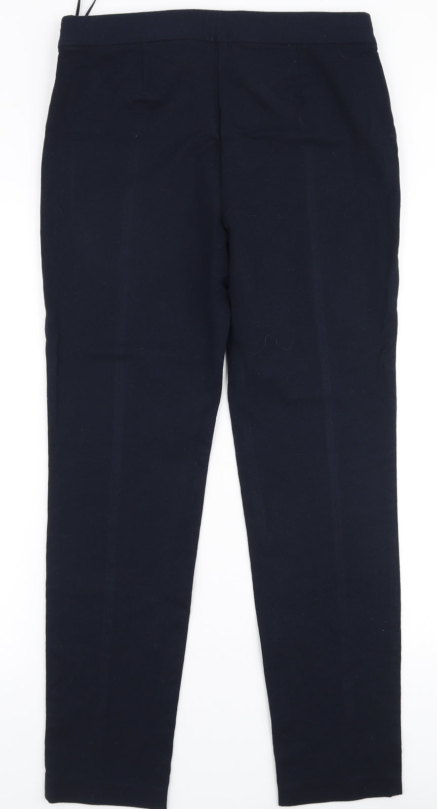 Marks and Spencer Womens Blue  Polyamide Trousers  Size 12 L28 in Slim