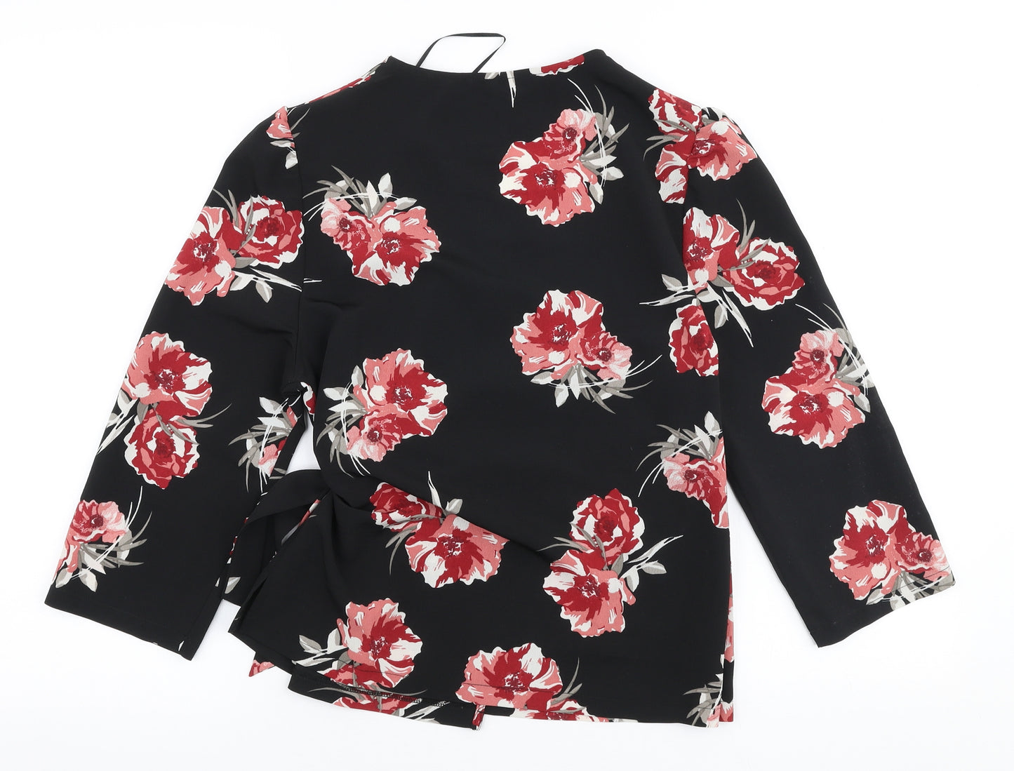Primark Womens Multicoloured Floral Polyester Basic Blouse Size 8 V-Neck