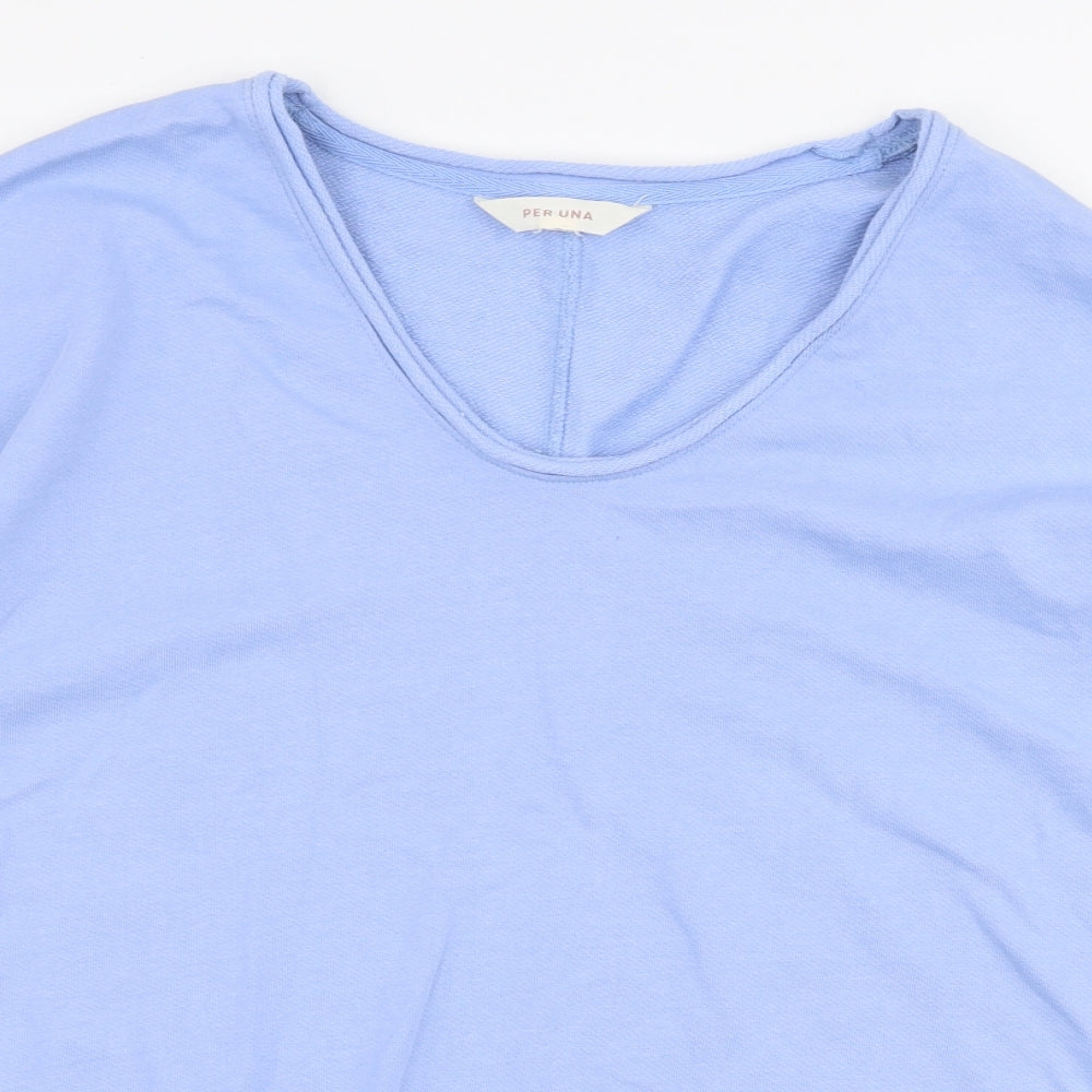 Per Una Womens Blue  Polyester Pullover Sweatshirt Size L  Pullover