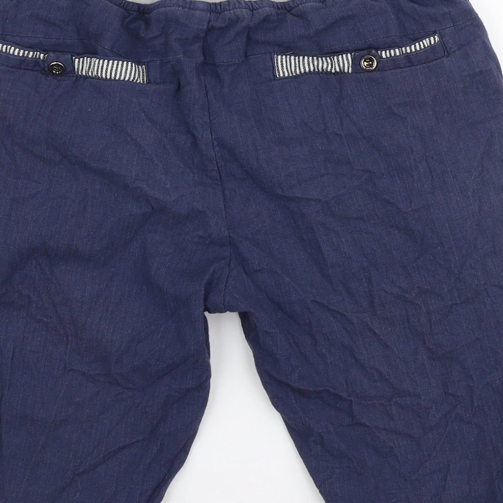 SheIn Boys Blue  100% Cotton  Shorts Size L L11 in Regular Drawstring