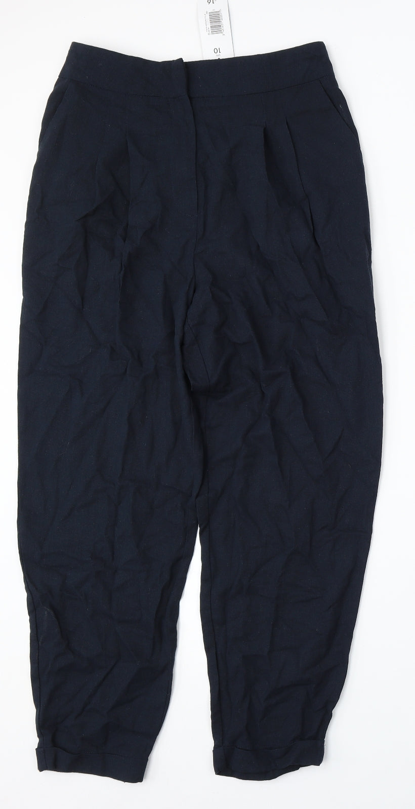 Et Vous Womens Blue  Viscose Trousers  Size 10 L27 in Regular