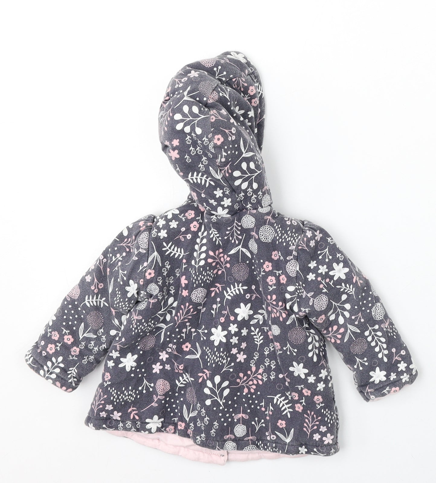 George Girls Grey   Jacket  Size 6-9 Months   Snap