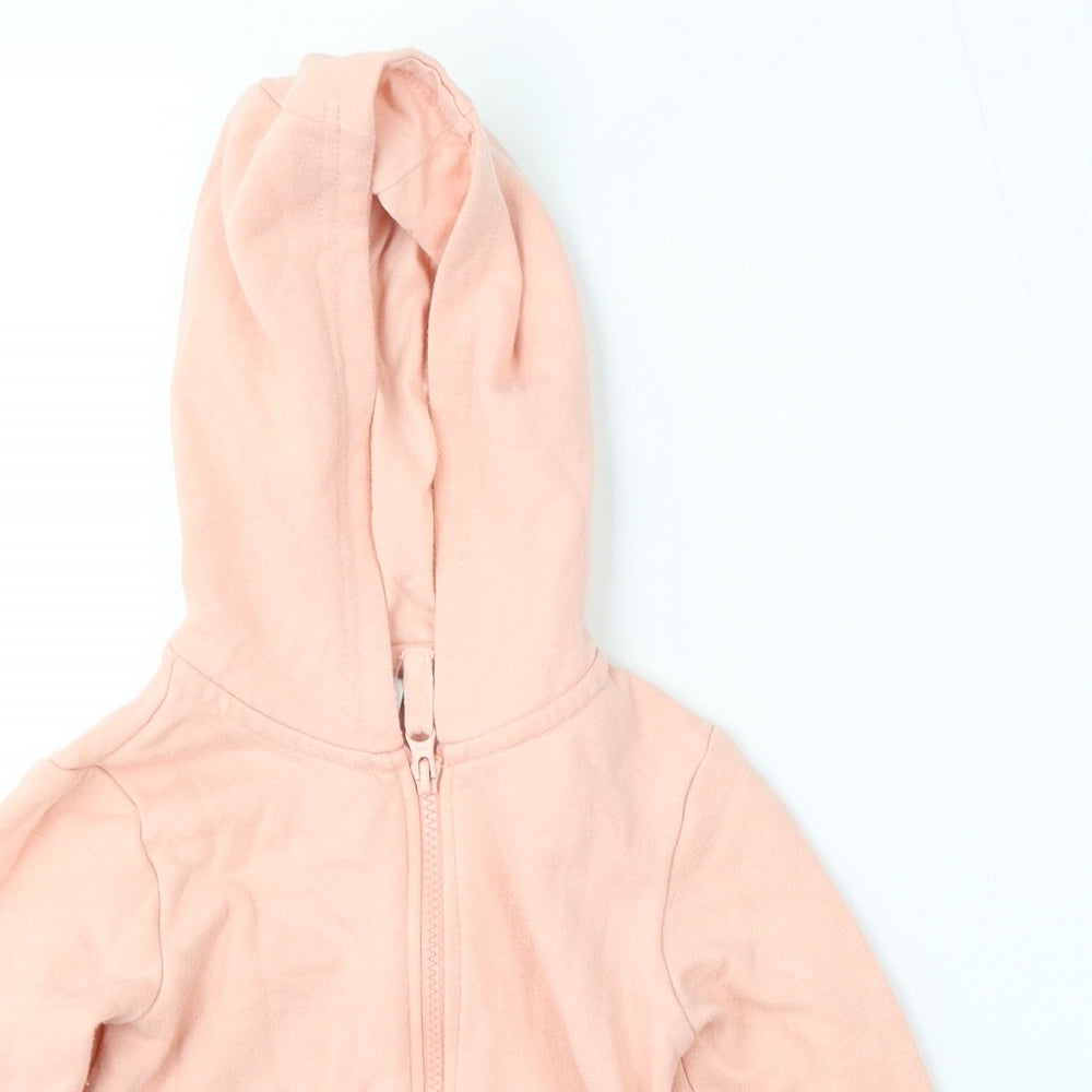 TU Girls Pink  Cotton Full Zip Hoodie Size 4-5 Years