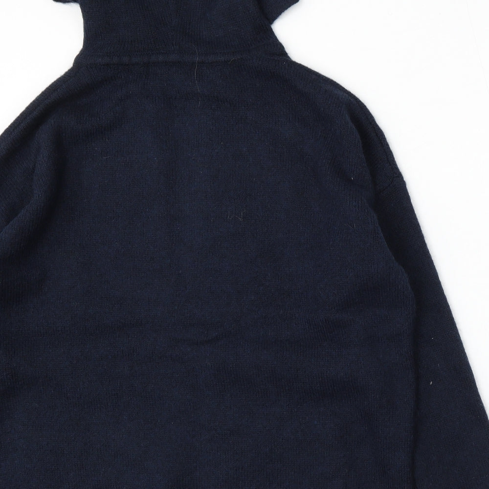 Marks and Spencer Womens Blue  Acrylic Cardigan Hoodie Size M