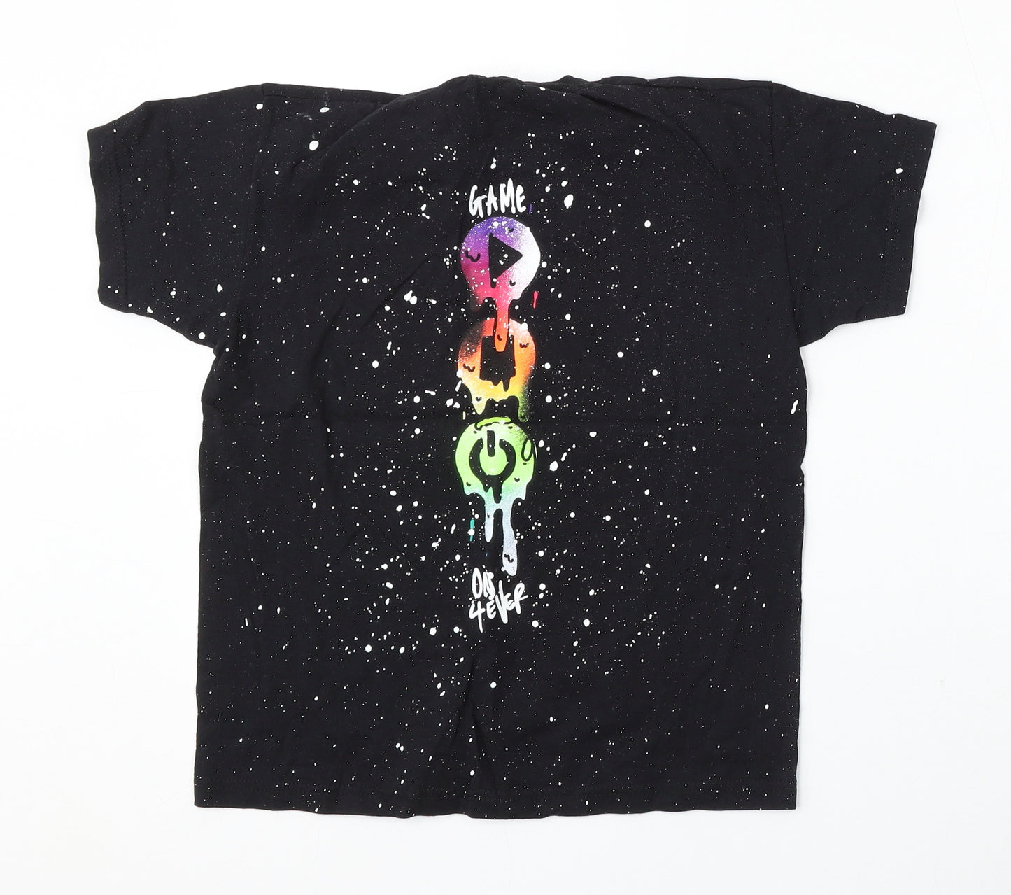 Preworn Boys Blue  Cotton Basic T-Shirt Size 9-10 Years Round Neck