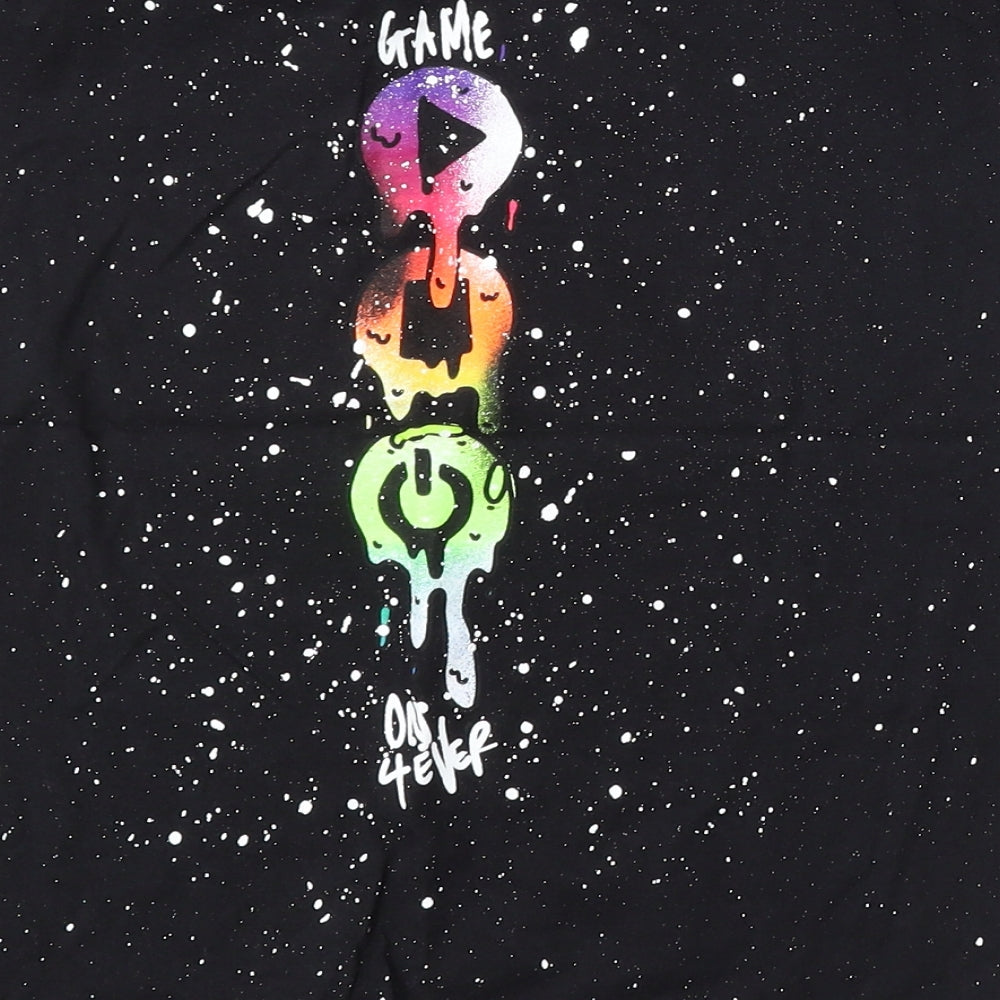 Preworn Boys Blue  Cotton Basic T-Shirt Size 9-10 Years Round Neck