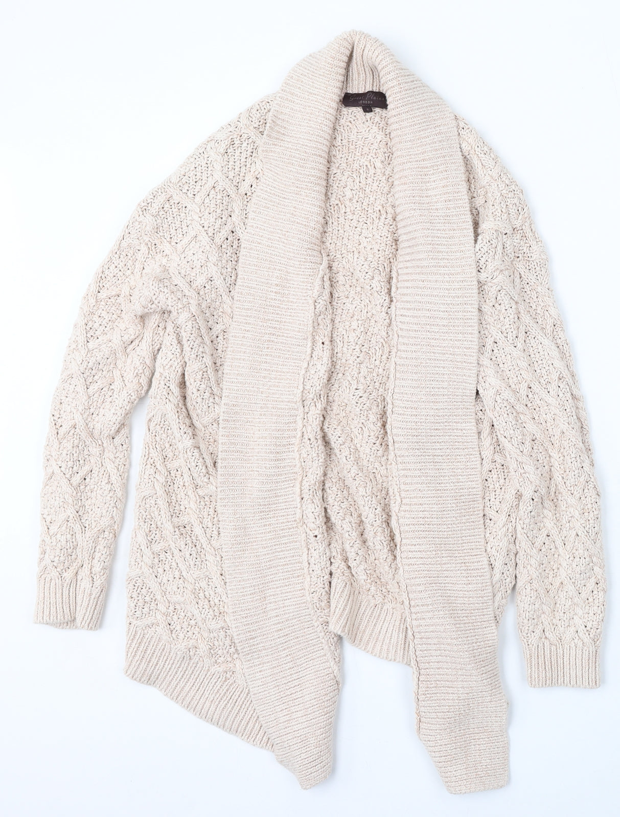 Great Plains Womens Pink V-Neck  Cotton Cardigan Jumper Size S