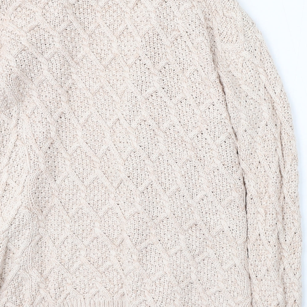 Great Plains Womens Pink V-Neck  Cotton Cardigan Jumper Size S