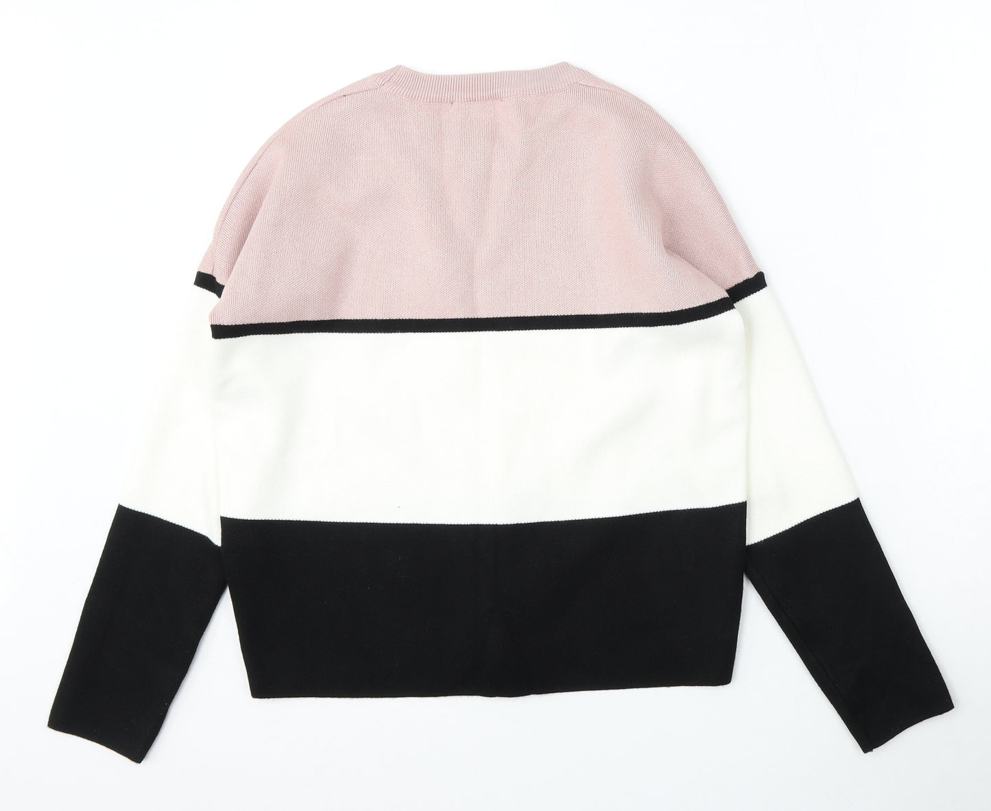 New Look Womens Multicoloured Round Neck Striped Viscose Pullover Jumper Size S