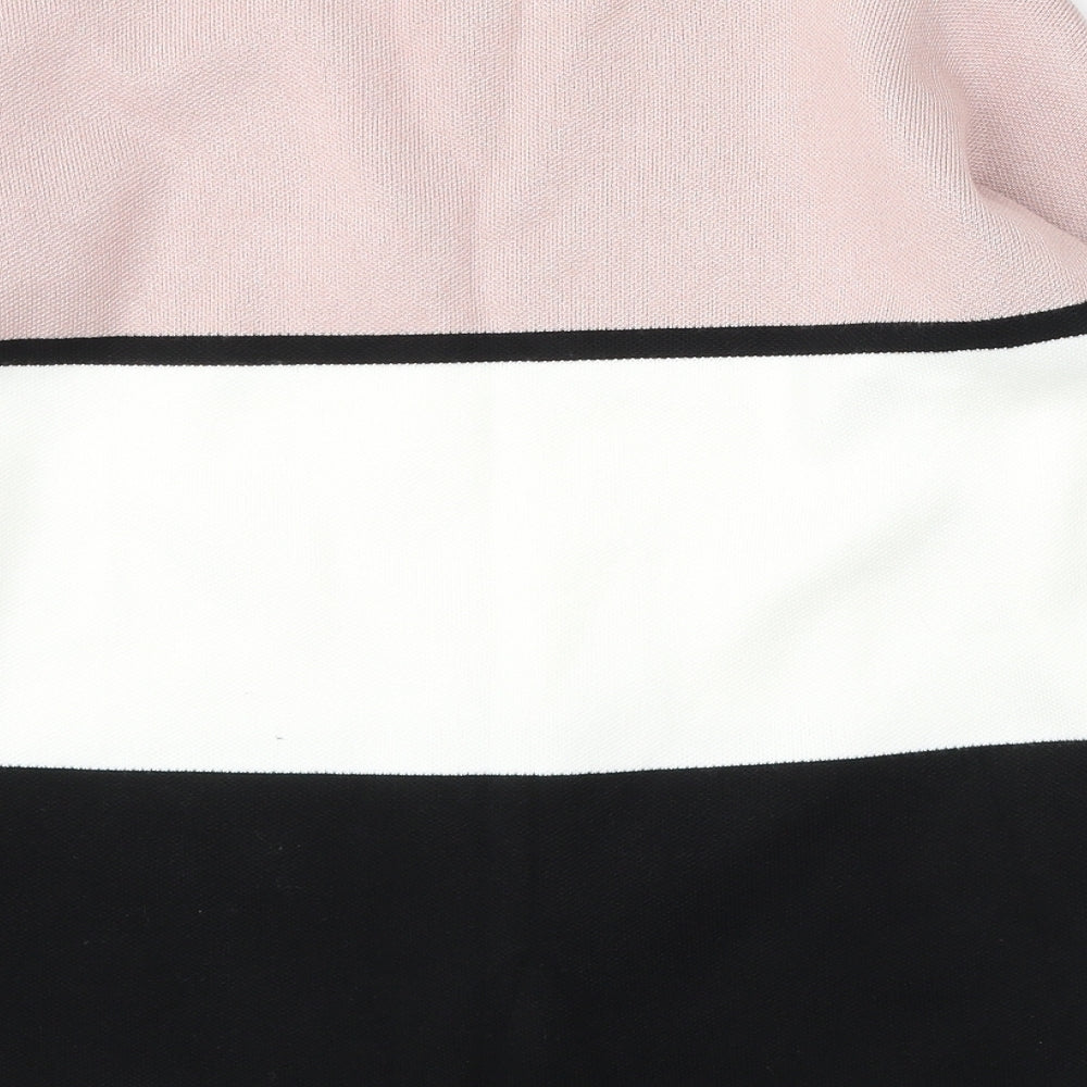 New Look Womens Multicoloured Round Neck Striped Viscose Pullover Jumper Size S