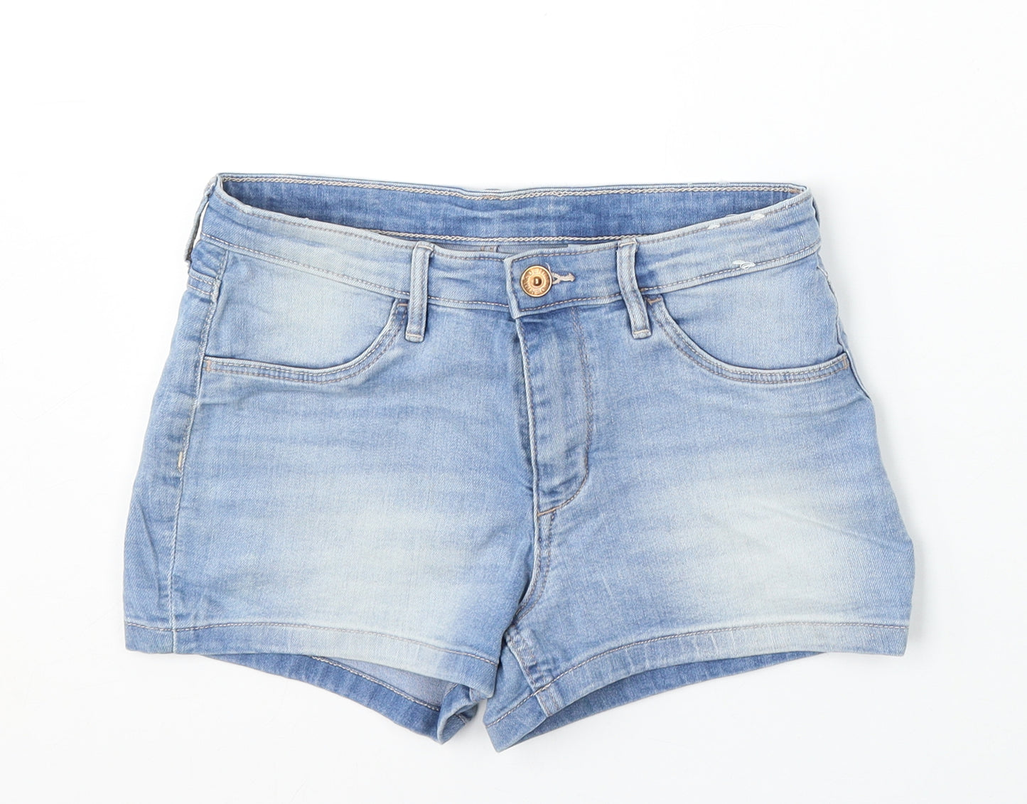 &Denim Girls Blue  Cotton Bermuda Shorts Size 14 Years  Regular