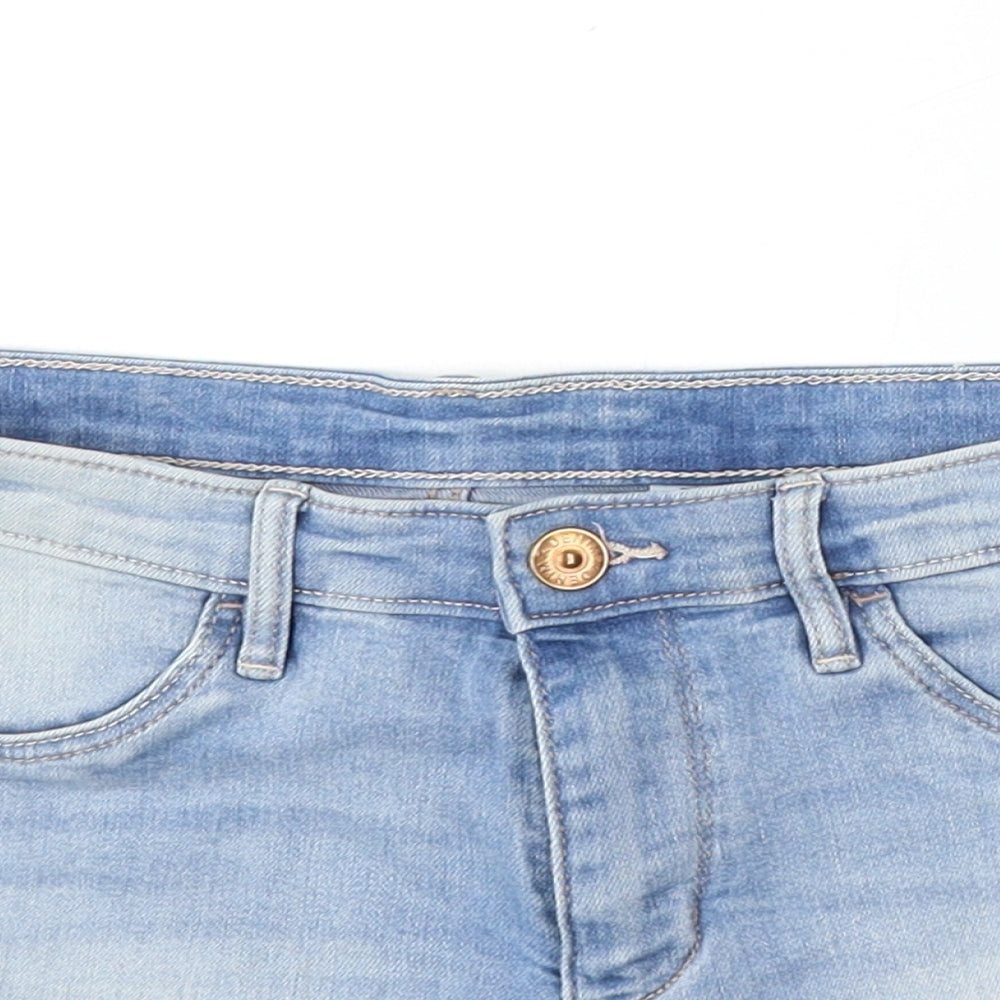 &Denim Girls Blue  Cotton Bermuda Shorts Size 14 Years  Regular