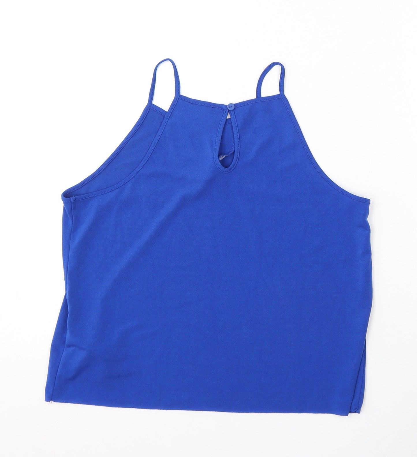 915 Generation Girls Blue  Polyester Basic Blouse Size 13 Years Round Neck