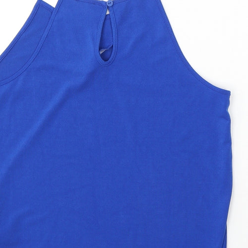 915 Generation Girls Blue  Polyester Basic Blouse Size 13 Years Round Neck