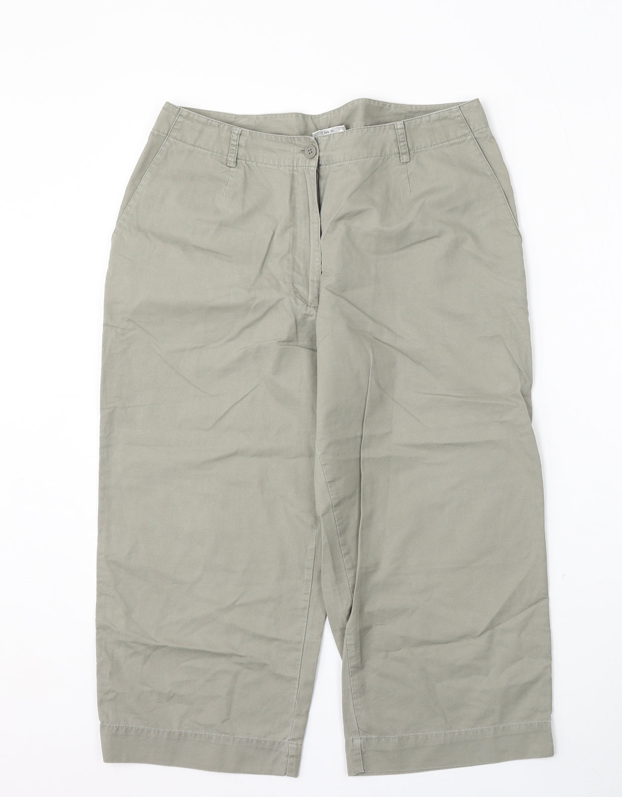 NEXT Womens Green  Cotton Bermuda Shorts Size 12 L19 in Regular