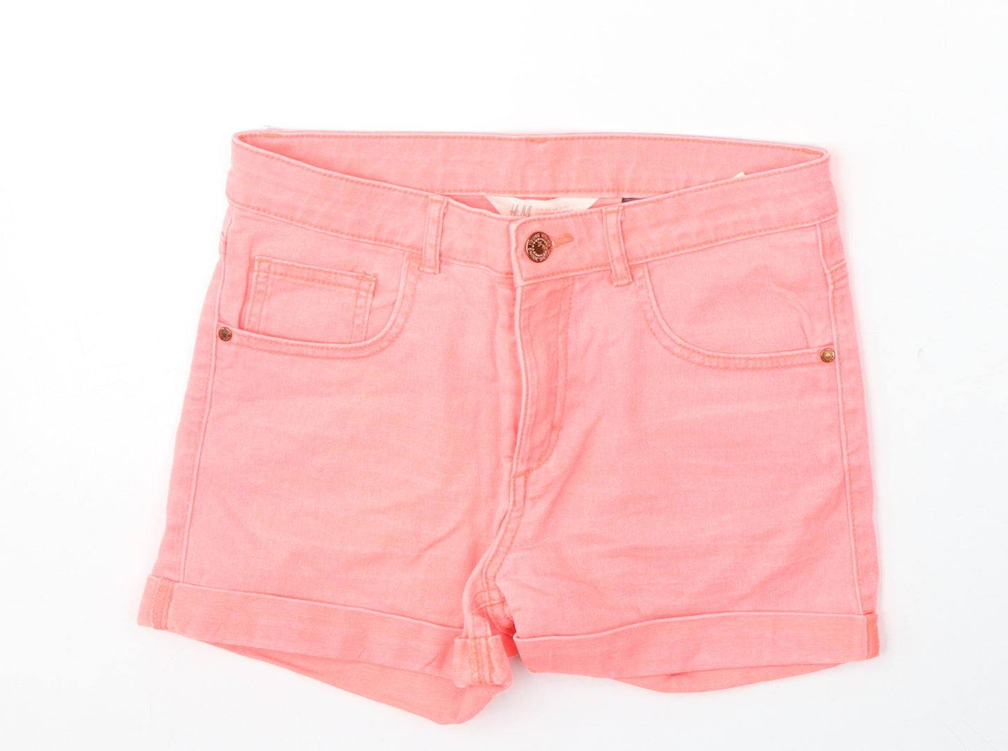 H&M Girls Pink  Cotton Bermuda Shorts Size 14 Years  Regular