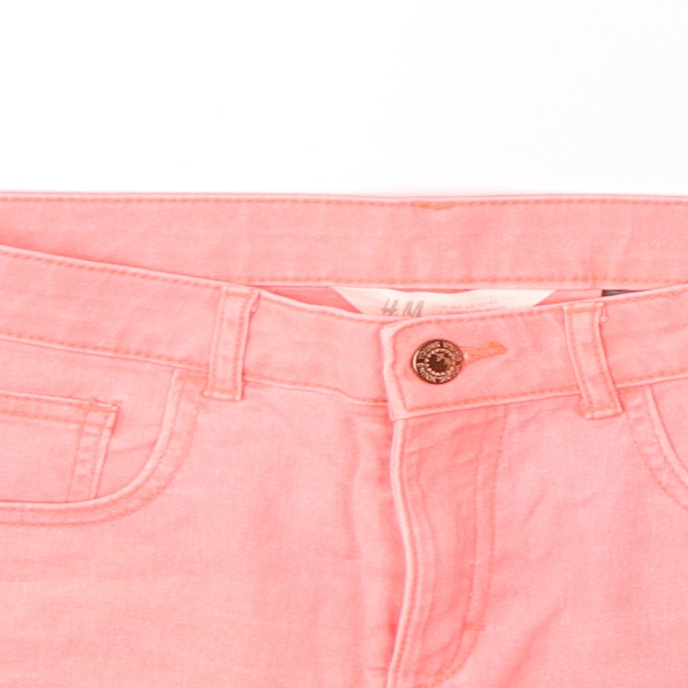 H&M Girls Pink  Cotton Bermuda Shorts Size 14 Years  Regular