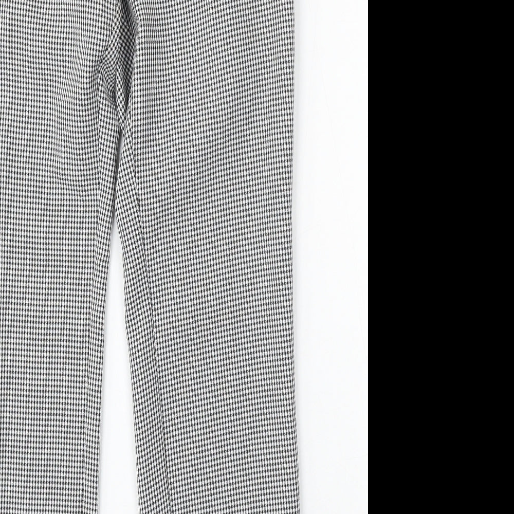 Primark Womens Multicoloured Houndstooth Polyester Trousers  Size 8 L29 in Regular