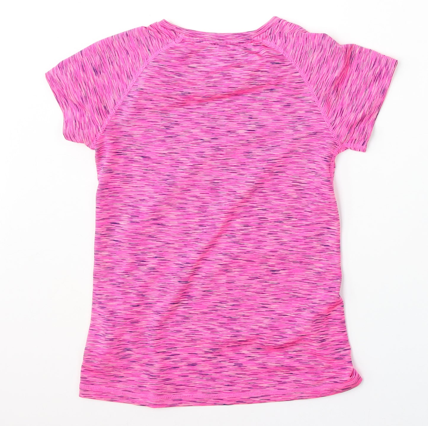 H&M Girls Pink  Polyester Basic T-Shirt Size 11-12 Years Round Neck