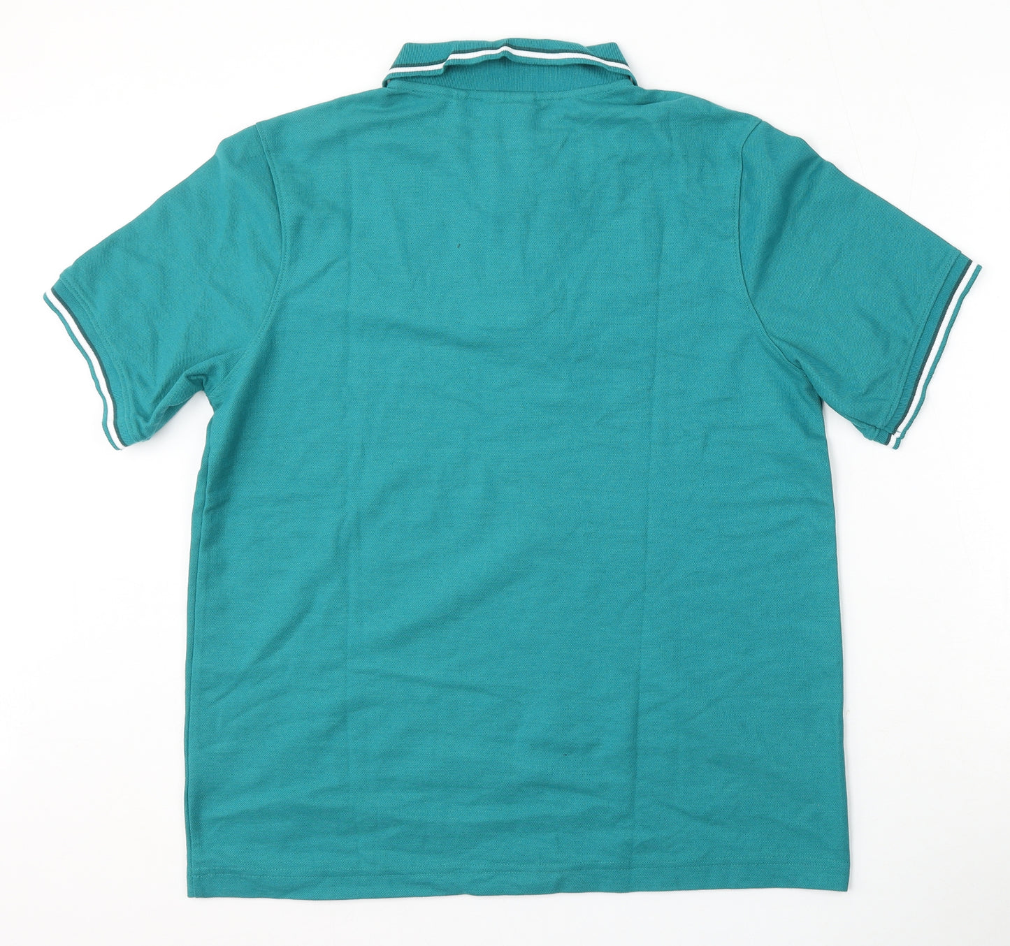 Slazenger Mens Green  Polyester  Polo Size L Collared Button