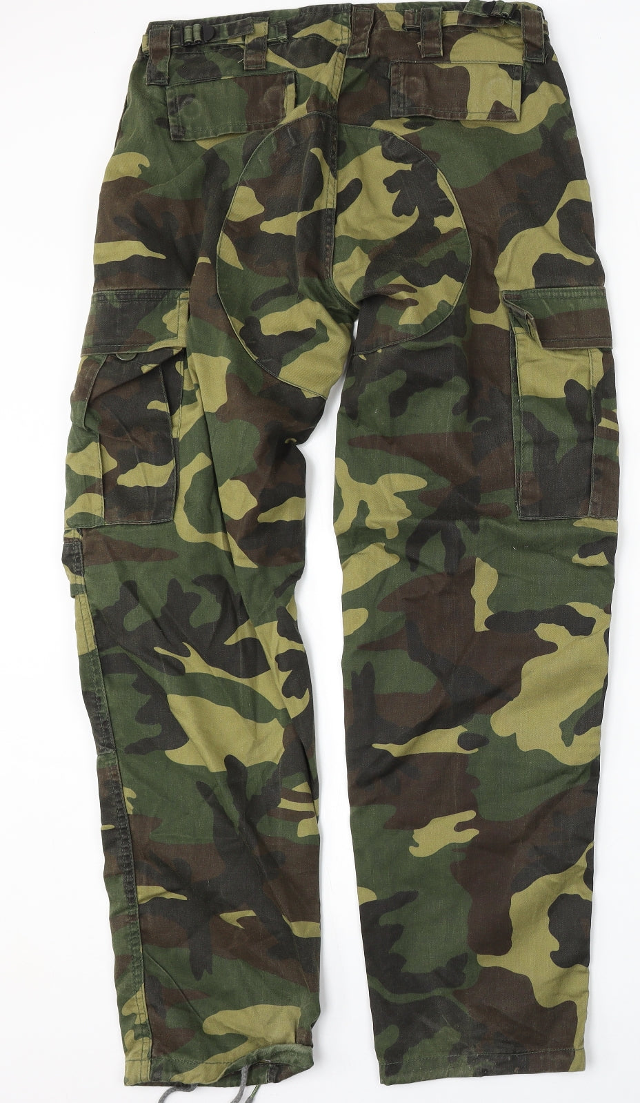 Relco Mens Green Camouflage Polyester Cargo Trousers Size 30 L30 in Regular