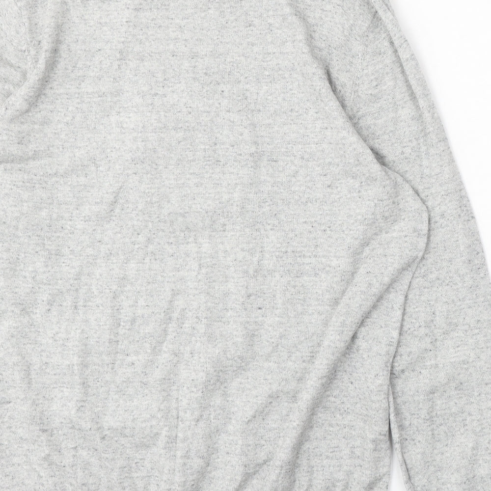 Marks and Spencer Mens Grey Round Neck  Cotton Pullover Jumper Size L   - christmas