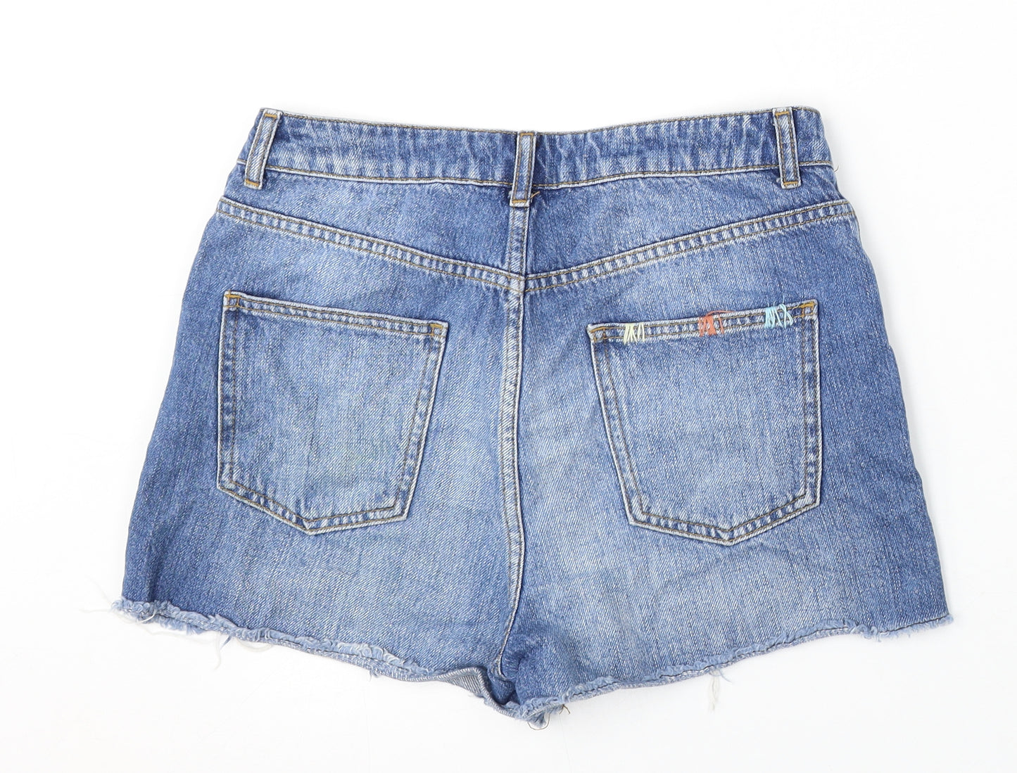 French Connection Womens Blue  Cotton Hot Pants Shorts Size 12 L3 in Regular