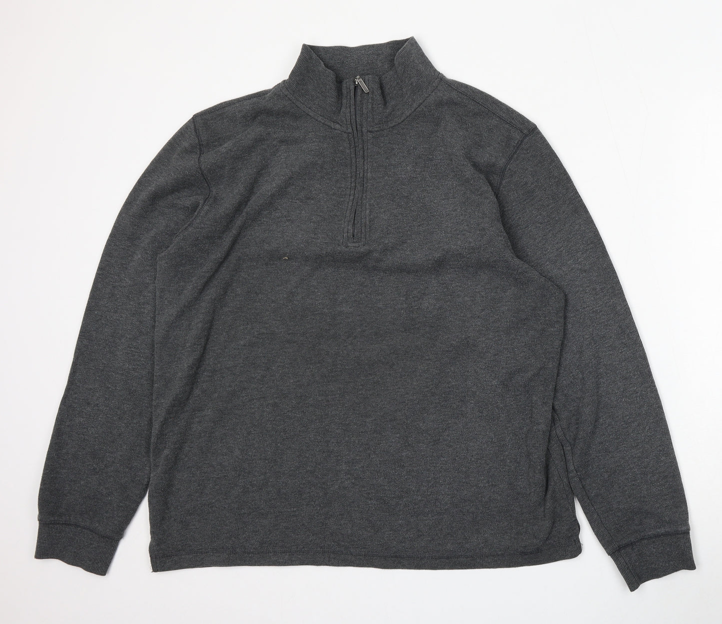 Easy Mens Grey  Cotton Pullover Sweatshirt Size XL
