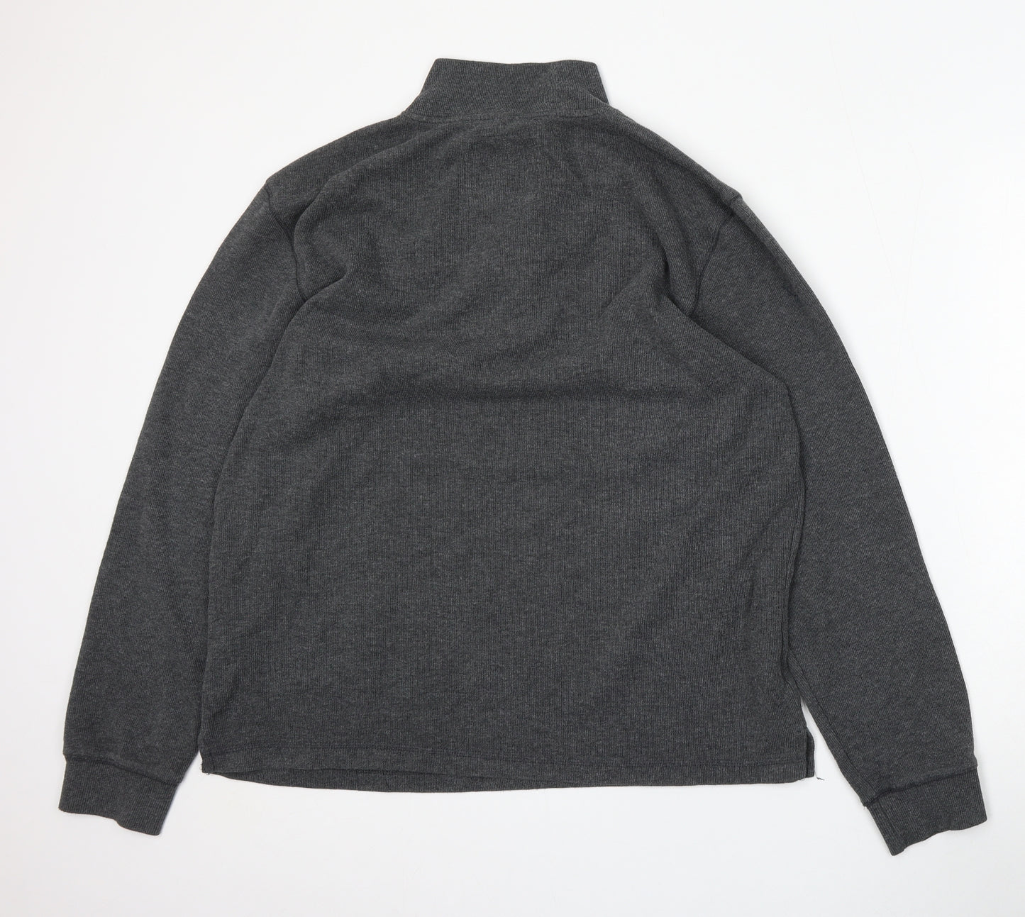 Easy Mens Grey  Cotton Pullover Sweatshirt Size XL