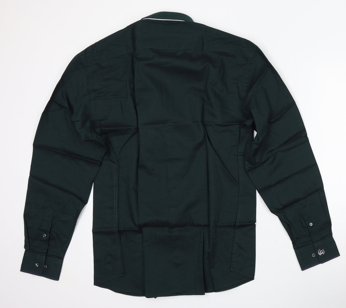 Taylor & Wright Mens Green  Cotton  Dress Shirt Size 17 Collared Button