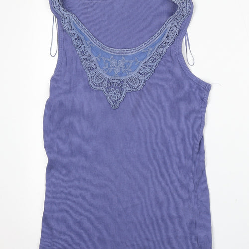 George Womens Purple  Cotton Basic Tank Size 20 Round Neck