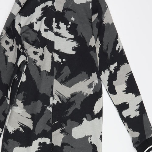 Matalan Boys Grey Camouflage Cotton  Bodysuit Size 10 Years  Zip - Onesie