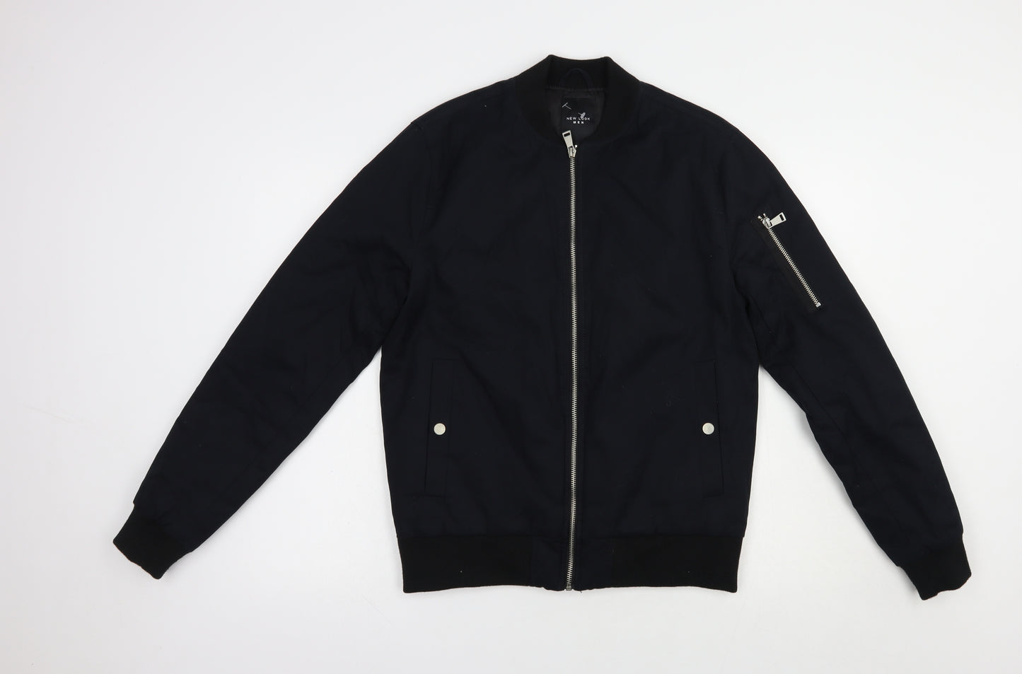 New Look Men Mens Black   Bomber Jacket Jacket Size XS  Zip
